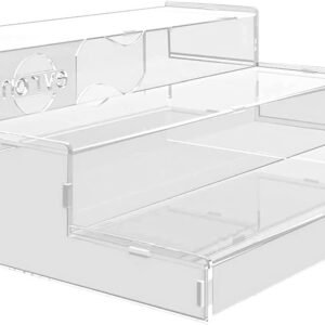 Pantry Organization & Storage Clear Acrylic Spice Rack Organizer for Cabinet & Countertop (ASSEMBLY REQUIRED) 3 Tier Organizer 10.5 in