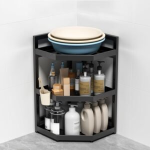 Bathroom storage rack with drain tray, floor-standing toilet storage rack