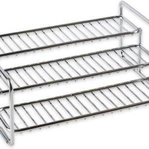 Can Rack/Spice Jar Organizer, Multi-Purpose Kitchen Countertop, Cabinet & Pantry Space Saving 3-Tier, 11x9x5, Stainless Steel