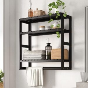 Triangular bathroom shelf, corner storage solution, multi-functional shelf for bathroom corners