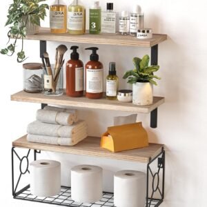 No-drill bathroom storage rack, toilet storage rack, multi-tiered storage rack for vanity.